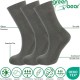 Green Bear Unisex Bamboo Socks (3 x Grey Pack) - Extra Cushioned Sole - Luxuriously Soft & Antibacterial
