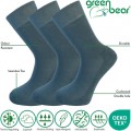 Green Bear Unisex Bamboo socks - Unique Double Sole (3 x RAF Blue) - Luxurious soft & antibacterial