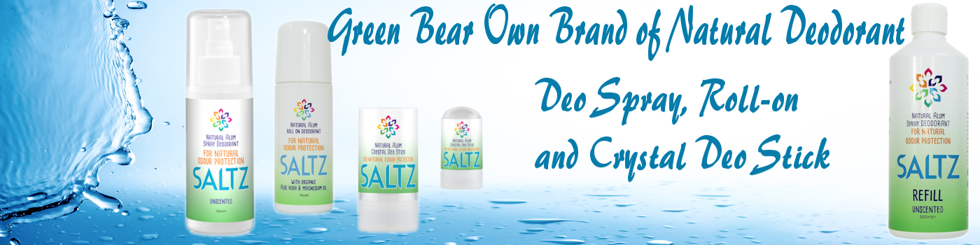 Green Bear SALTZ brand of natural Deodorant...