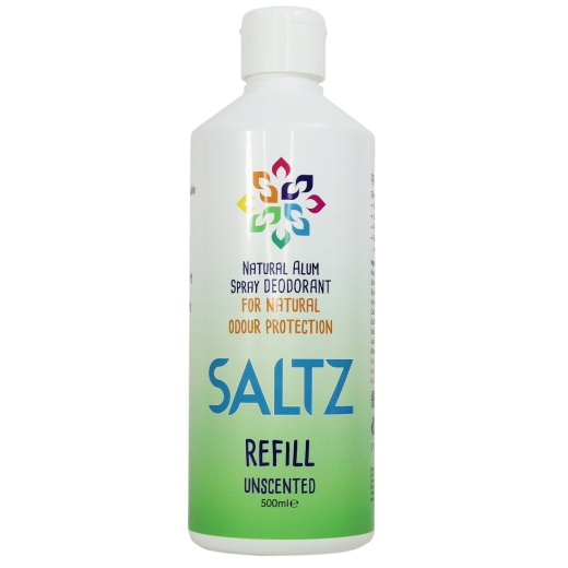 SALTZ Crystal Alum 100% Natural Organic Deodorant Spray REFILL BOTTLE - 500ml